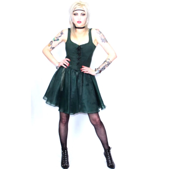 Vintage Black Corset Dress